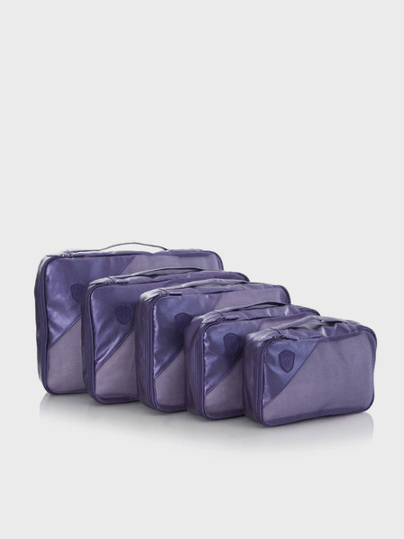 Heys Set de 5 organizatoare de călătorie în culoare albastru închis Heys Metallic Packing Cube 5buc