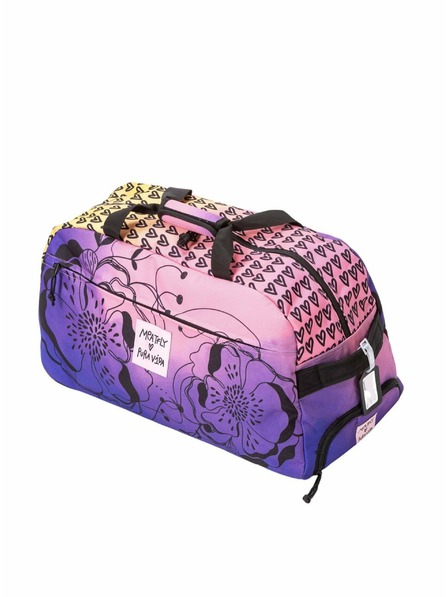 Meatfly Meatfly geantă de călătorie Gail Flori Piersică 42 L | Roz | Volum 42 L