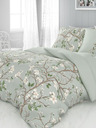 Kvalitex Set lenjerie de pat din satin cu design francez LUXURY COLLECTION 1+2, 240x200, 70x90cm JARO verde