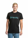 Meatfly Meatfly tricou pentru bărbați Striped Logo Black | Negru | Mărimea S | 100% bumbac