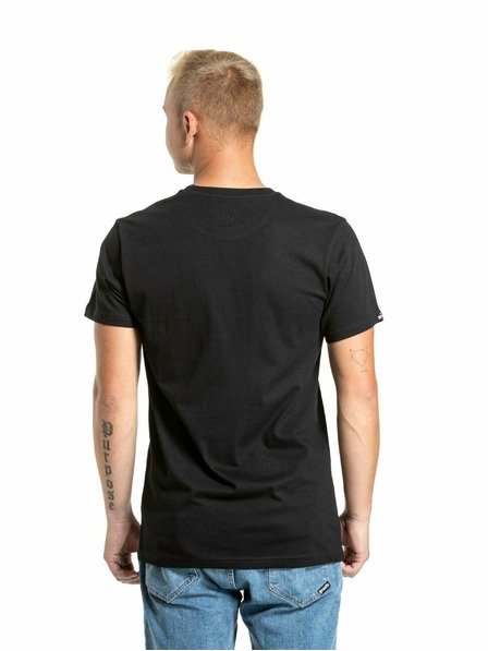 Meatfly Meatfly tricou pentru bărbați Striped Logo Black | Negru | Mărimea S | 100% bumbac