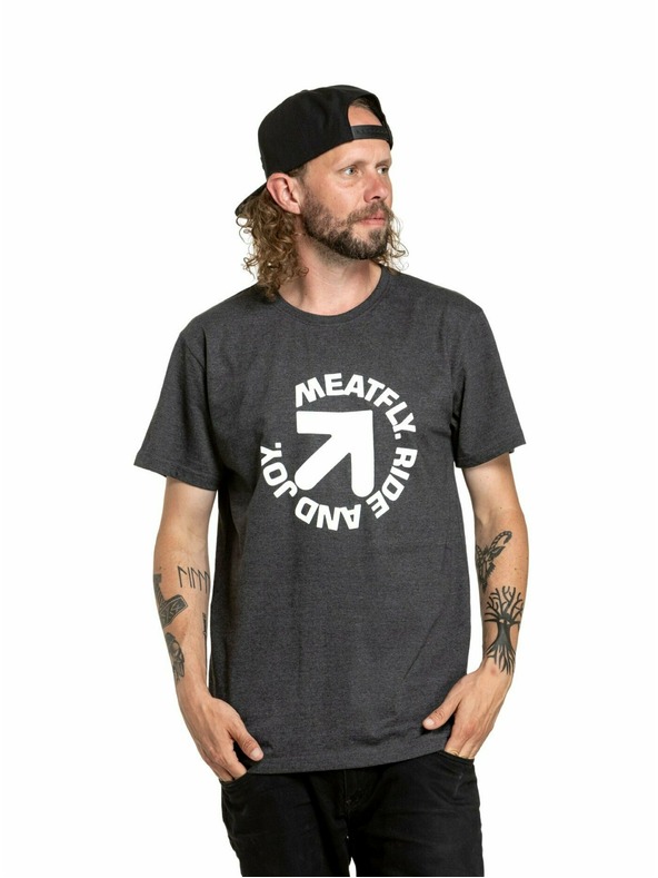 Meatfly Meatfly tricou pentru bărbați Arrow Charcoal Heather | Gri | Mărime