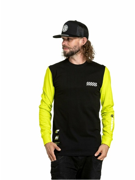 Meatfly Meatfly tricou cu mânecă lungă pentru bărbați Appex Safety Yellow/Black | Galben | Mărime