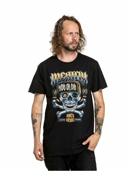 Meatfly Meatfly tricou pentru bărbați Crossbones Black | Negru | Mărime