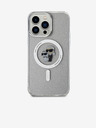 Karl Lagerfeld Karl Lagerfeld IML Glitter Karl și Choupette MagSafe Husă Spate pentru iPhone 15 Pro Max Transparent