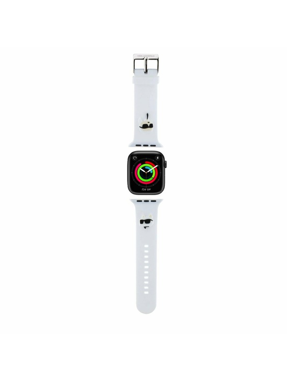 Karl Lagerfeld Karl Lagerfeld Karl și Choupette Head NFT Curea pentru Apple Watch 38/40/41 White