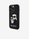 Karl Lagerfeld Karl Lagerfeld 3D Cauciuc Karl și Choupette Husă Spate pentru iPhone 13 Pro Black
