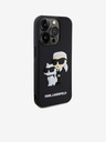 Karl Lagerfeld Karl Lagerfeld 3D Cauciuc Karl și Choupette Husă Spate pentru iPhone 13 Pro Black