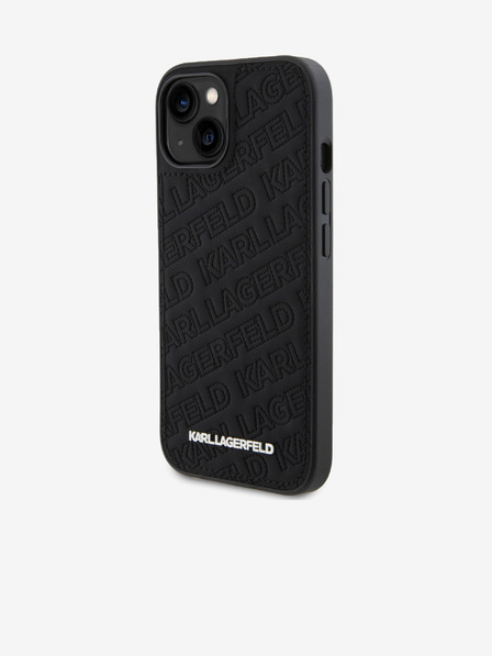 Karl Lagerfeld PU Quilted Pattern Husă Spate pentru iPhone 15 Black Karl Lagerfeld