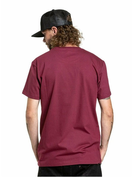 Meatfly Meatfly Tricou Bărbați MF Logo Vin Închis | Roșu | Mărime