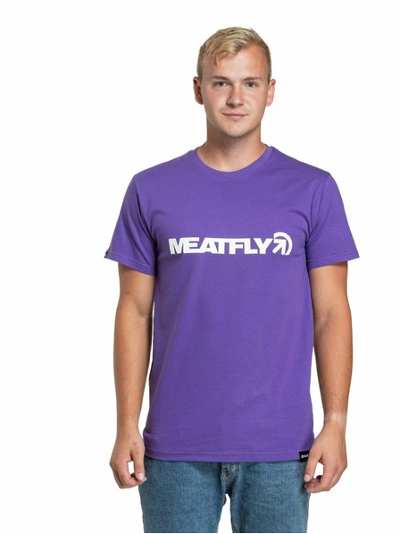 Meatfly Meatfly Tricou Bărbați Logex Violet | Mov | Mărime S | 100% bumbac
