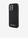 Karl Lagerfeld Karl Lagerfeld PU Quilted Pattern Carcasă Spate pentru iPhone 15 Pro Negru