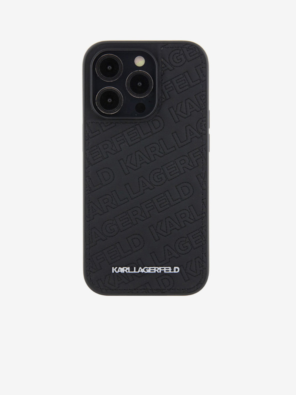 Karl Lagerfeld Karl Lagerfeld PU Quilted Pattern Carcasă Spate pentru iPhone 15 Pro Negru
