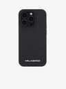 Karl Lagerfeld Karl Lagerfeld PU Quilted Pattern Carcasă Spate pentru iPhone 15 Pro Negru