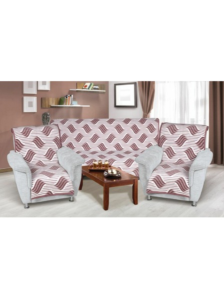 Bellatex Cuvertură de pat cu model pentru set canapea 3+1+1 val burgundy