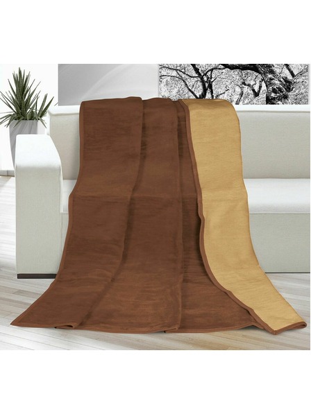 Bellatex Pătură de o singură culoare 150x200cm ciocolată / alune