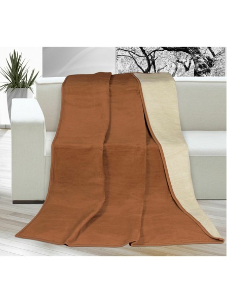 Bellatex Pătură unică 200x230cm maro / bej