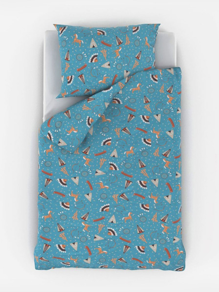 Kvalitex Lenjerie de pat de copil din bumbac Indian Village