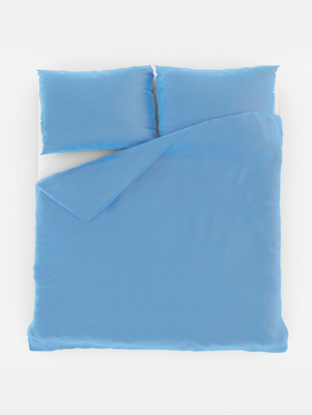 Kvalitex Lenjerie de pat franțuzească din bumbac solid 200x200, 70x90cm albastru