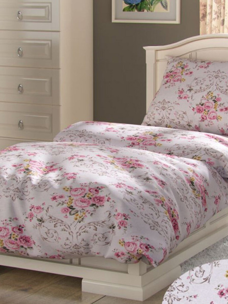 Kvalitex Lenjerie de pat din bumbac franțuzesc PROVENCE COLLECTION 240x200, 70x90cm CLER roz