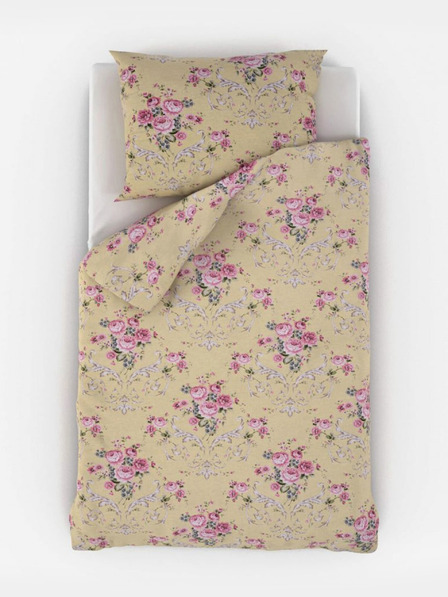 Kvalitex Lenjerie de pat din bumbac francez PROVENCE COLLECTION 220x200, 70x90cm CLER galben