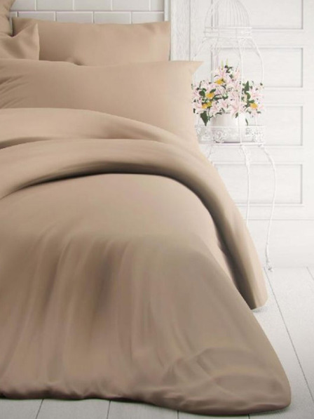 Kvalitex Husă de pilotă din bumbac unicolor 140x200, 70x90cm bej Kvalitex