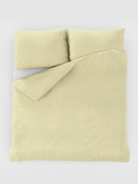 Kvalitex Lenjerie de pat clasică creponată 140x200, 70x90cm crem Kvalitex