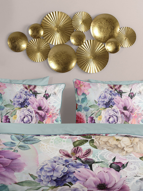 Descanso Lenjerie de pat satin roz și verde Descanso 140 x 220 cm