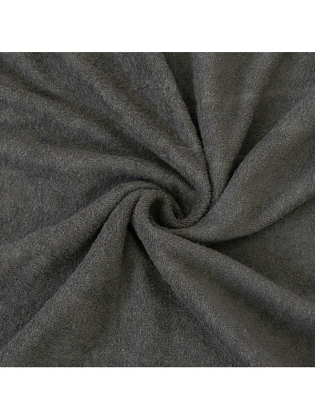 Kvalitex Cearșaf froté pentru pat dublu 180x200cm gri închis Kvalitex
