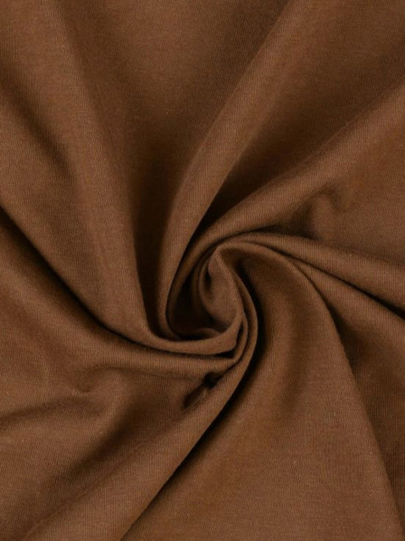 Kvalitex Cearșaf simplu Jersey 120x200cm maro închis Kvalitex