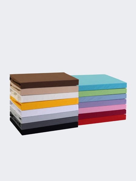 Kvalitex Cearșaf simplu Jersey 120x200cm maro închis Kvalitex