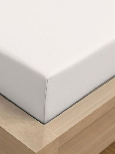 Kvalitex Cearceaf jersey cu lycra 180x200cm alb Kvalitex