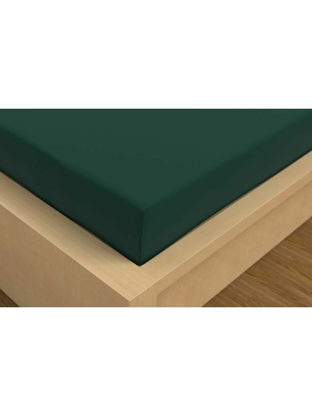 Kvalitex Cearceaf satinat Luxury Collection 200x200cm verde închis Kvalitex