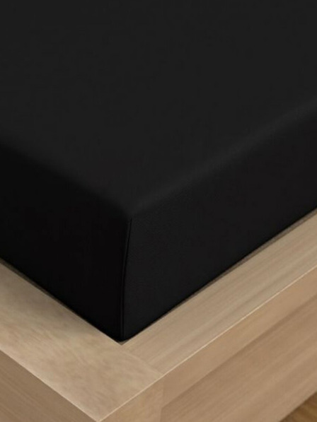 Kvalitex Cearșaf satin Luxury Collection 200x200cm negru Kvalitex