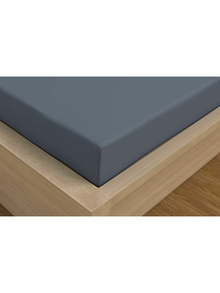 Kvalitex Cearșaf satin Luxury Collection 200x200cm gri închis Kvalitex