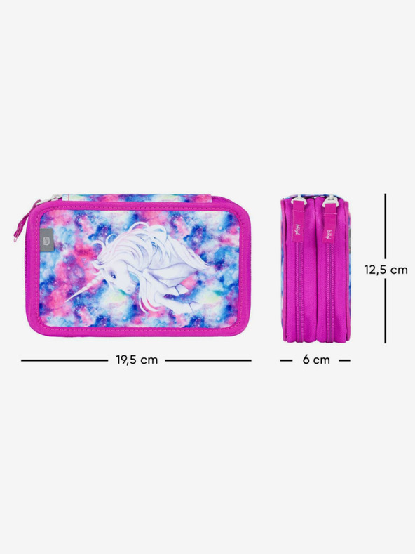 BAAGL  Gentuță școlară roz cu două niveluri Baagl Unicorn