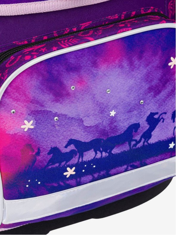 BAAGL  Geantă școlară violet Ergo Baagl Horse