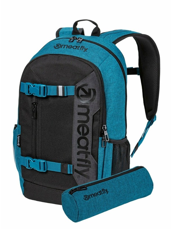 Meatfly Meatfly rucsac Basejumper Petrol Heather / Black 22 L | Albastru | Volum 22 L