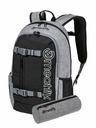 Meatfly Rucsac Meatfly Basejumper Grey Heather / Black 22 L | Negru | Volum 22 L