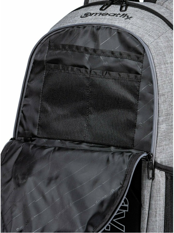 Meatfly Rucsac Meatfly Basejumper Grey Heather / Black 22 L | Negru | Volum 22 L