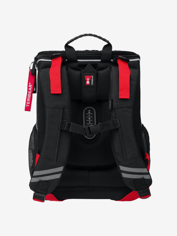 BAAGL  Geantă de școală neagră cu fermoar teribear Baagl