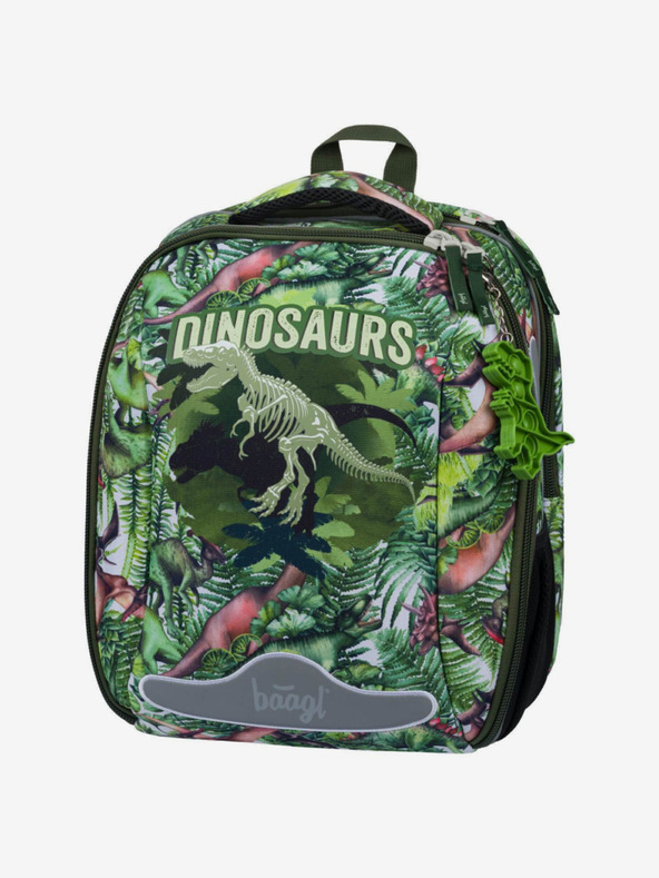BAAGL  Geantă de școală verde Shelly dinozauri Baagl