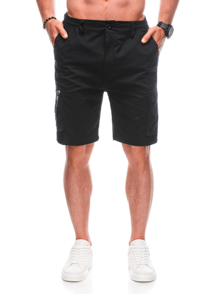 Edoti Pantaloni scurți cargo EDOTI pentru bărbați, negru