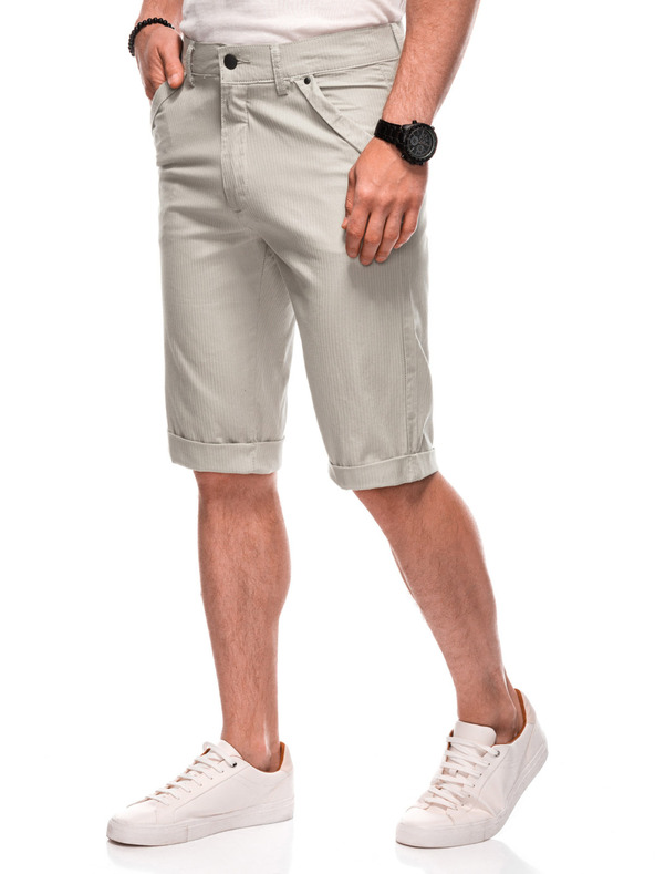 Edoti EDOTI Pantaloni scurți chino pentru bărbați, bej