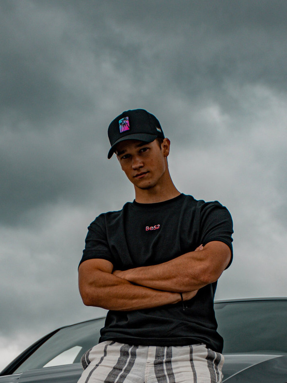 Be52 Șapcă premium Be52 Palms neagră