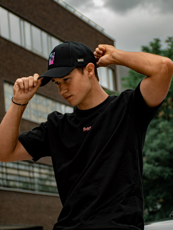 Be52 Șapcă premium Be52 Palms neagră