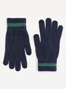 Celio Set de pălărie, eșarfă și mănuși albastru închis pentru bărbați în pachet cadou Celio