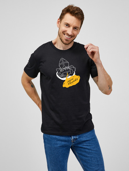ZOOT.Original Tricou negru pentru bărbați ZOOT.Original Ou Benedict