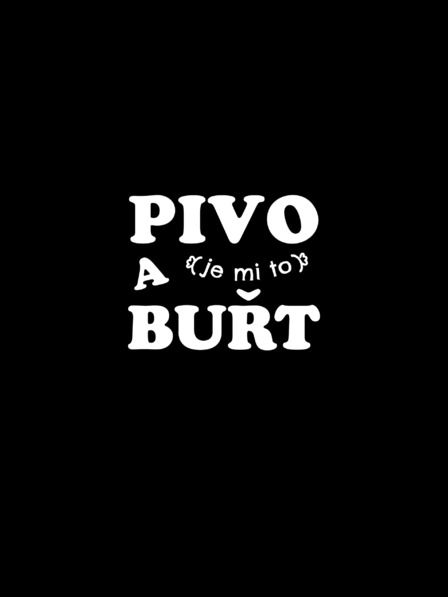 ZOOT.Original Tricou negru pentru bărbați ZOOT.Original PIVO și (sunt eu) BUŘT