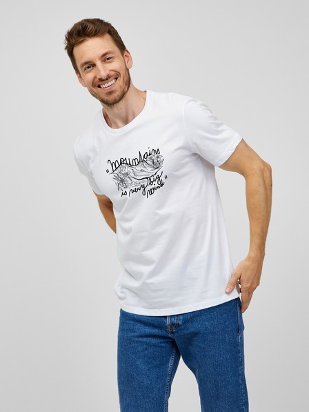 ZOOT.Original Tricou alb pentru bărbați Zoot Original Mountains